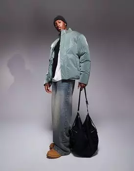 Куртка-пуховик металлик оверсайз ASOS DESIGN