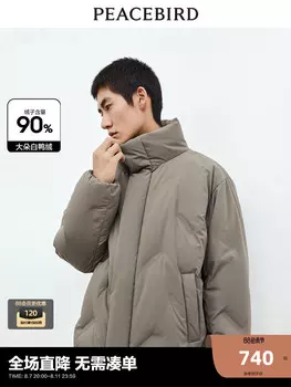 Куртка-пуховик мужская Peacebird короткая, светло-коричневый