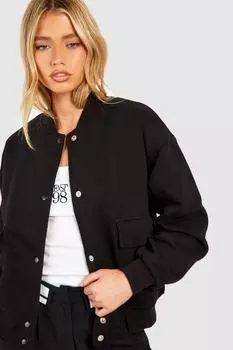 Куртка-пуховик с капюшоном Boohoo, черный