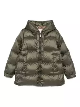 Куртка-пуховик с капюшоном MAX MARA, зеленый