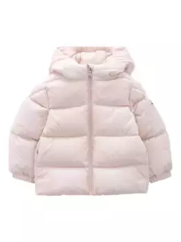 Куртка-пуховик с капюшоном Moncler Enfant, розовый