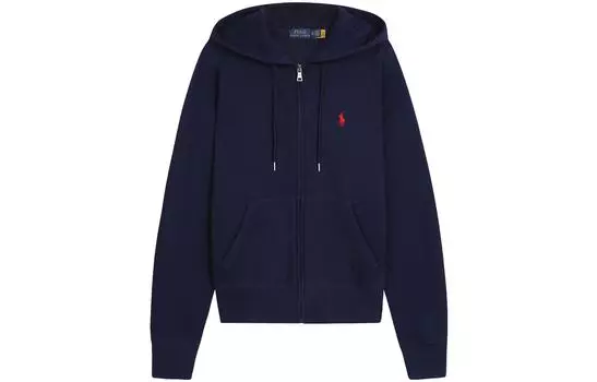 Куртка-пуховик с косичной вязкой Polo Ralph Lauren, темно-синий