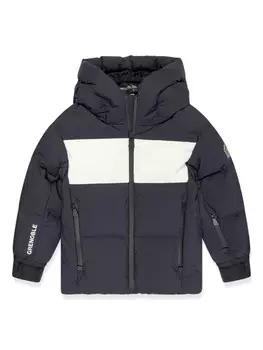 Куртка-пуховик с логотипом Moncler Enfant, синий