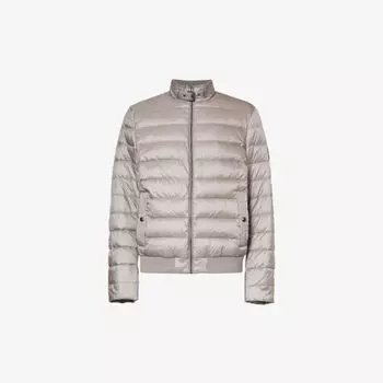 Куртка-пуховик с воротником-воронкой и фирменной нашивкой Belstaff, цвет ash
