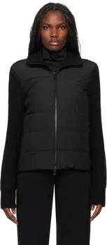 Куртка-пуховик со вставками Moncler, черный