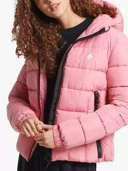 Куртка-пуховик Superdry Hooded Spirit Sports, цвет Montauk Blush
