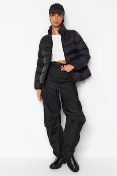Куртка-пуховик Trendyol водоотталкивающая, черный