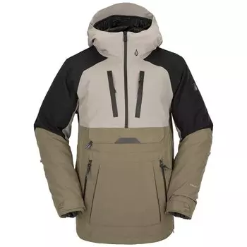 Куртка-пуловер Volcom Brighton, черный/бежевый/коричневый