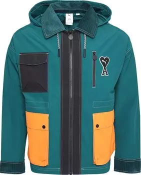 Куртка Puma x Ami Jacket 'Varsity Green', зеленый