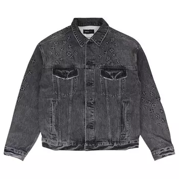 Куртка PURPLE BRAND Embossed Denim Jacket Black, черный