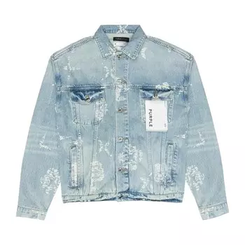Куртка PURPLE BRAND Type Monogram Denim Jacket, синий