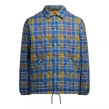 Куртка quilted check coach jacket 'blue' Human Made, синий