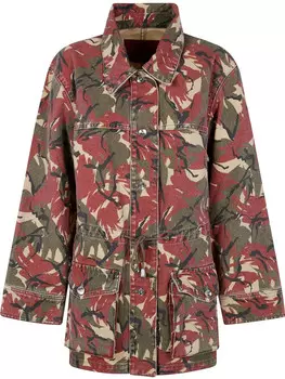 Куртка Rabanne с камуфляжным принтом, красный