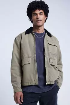 Куртка рабочая, стираная, стандартного кроя River Island, зеленый