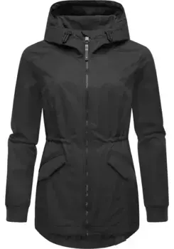 Куртка Ragwear для активного отдыха "Dowey Tech", с капюшоном, стильная непромокаемая переходная куртка с большим капюшоном, черный