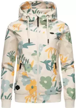 Куртка Ragwear для отдыха "Nuggie Block Flower", с капюшоном, модная женская куртка для отдыха с цветочным принтом, бежевый