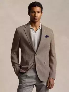 Куртка Ralph Lauren Polo Ralph Lauren Glen plaid Soft Suit, цвет tan/brown