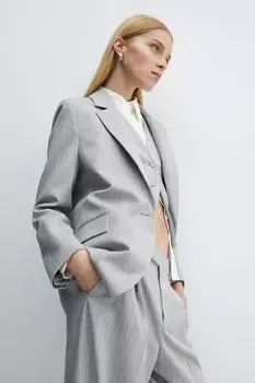 Куртка Rayita в полоску Mango, серый