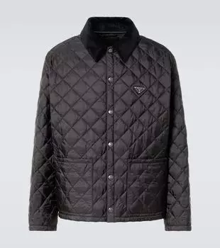 Куртка Re-Nylon с стёганой отделкой Prada, черный