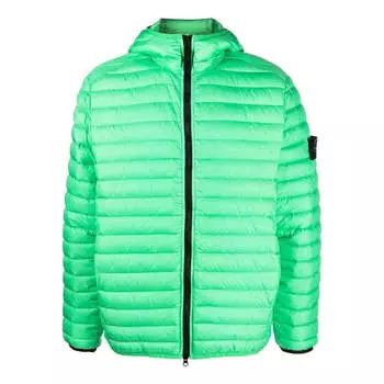 Куртка real down jacket 'green' Stone Island, зеленый