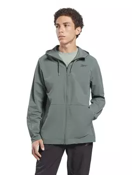 Куртка Reebok Performance Woven Zip-Up, зеленый