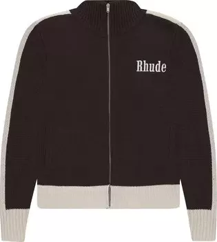 Куртка Rhude Knit Track Jacket 'Black/White', черный