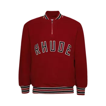 Куртка Rhude Quarter Zip Varsity 'Vintage Red', красный