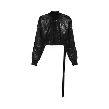 Куртка Rick Owens DRKSHDW Cropped Bomber Flight Jacket 'Black', черный