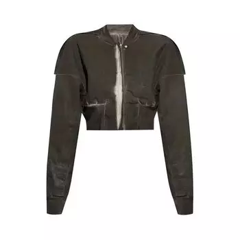 Куртка Rick Owens DRKSHDW Cropped Bomber Flight Jacket 'Dark Dust', черный