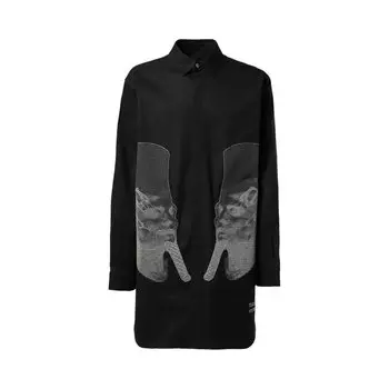 Куртка Rick Owens Pharaoh Embroidered Shirt Jacket, черный