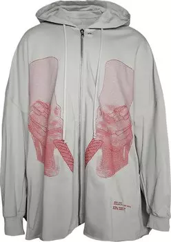 Куртка Rick Owens Ron Jumbo Peter 'Pearl/Cardinal Red', серый