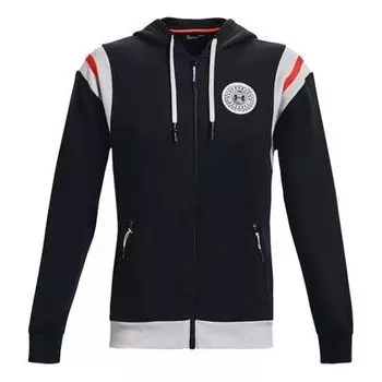 Куртка rival fleece full zip hoodie jacket 'black' Under Armour, черный