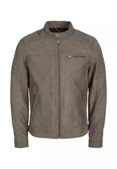 Куртка Rocky с длинными рукавами из искусственной кожи Jack & Jones, коричневый