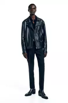 Куртка-рокер стандартного кроя H&M, черный
