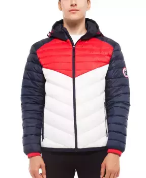 Куртка Rokka&Rolla Light Weight Quilted Hooded, белый/темно-синий/красный