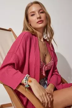 Куртка - Розовый - Классический крой Happiness stanbul, розовый