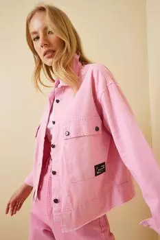 Куртка - Розовый - Классический крой Happiness stanbul, розовый