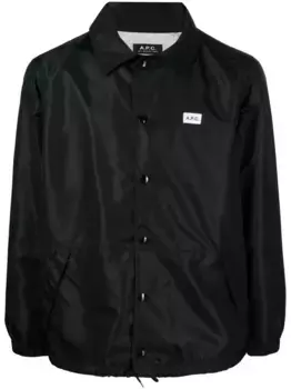 Куртка-рубашка Aleksi с нашивкой-логотипом A.P.C., черный