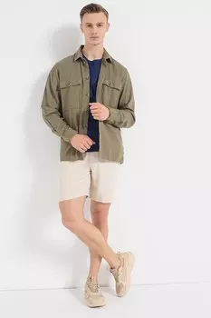 Куртка-Рубашка Allan с льном !Solid, зеленый