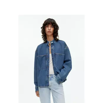Куртка-рубашка Arket джинсовая, синий