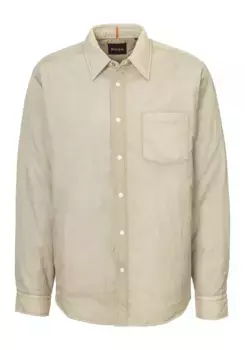Куртка-рубашка BOSS ORANGE "Lambini_M", с нагрудным карманом, бежевый