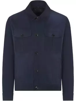 Куртка-рубашка Brioni Cupro, синий