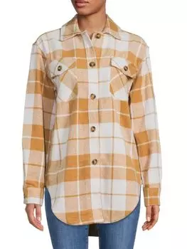 Куртка-рубашка BUFFALO David Bitton в клетку savannah, серый