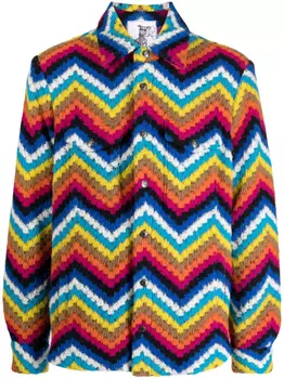 Куртка-рубашка cout de la liberte с зигзагообразным принтом, мультиколор