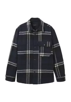 Куртка-рубашка, длинные рукава, воротник Кент, мужская Tom Tailor, цвет Black Navy