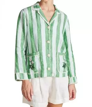 Куртка-рубашка Dylan в полоску алоэ TROVATA, цвет aloe stripe