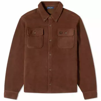 Куртка рубашка Fred Perry Fleece, коричневый