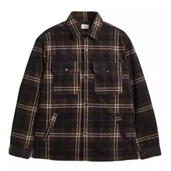 Куртка-рубашка H&amp;M Relaxed Fit Padded, серый/коричневый