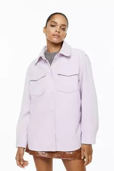 Куртка-рубашка H&amp;M, светло-фиолетовый