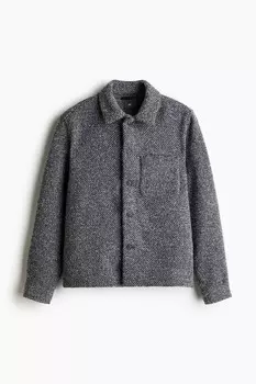 Куртка-рубашка H&M A/W 2024 Twill, темно-серый